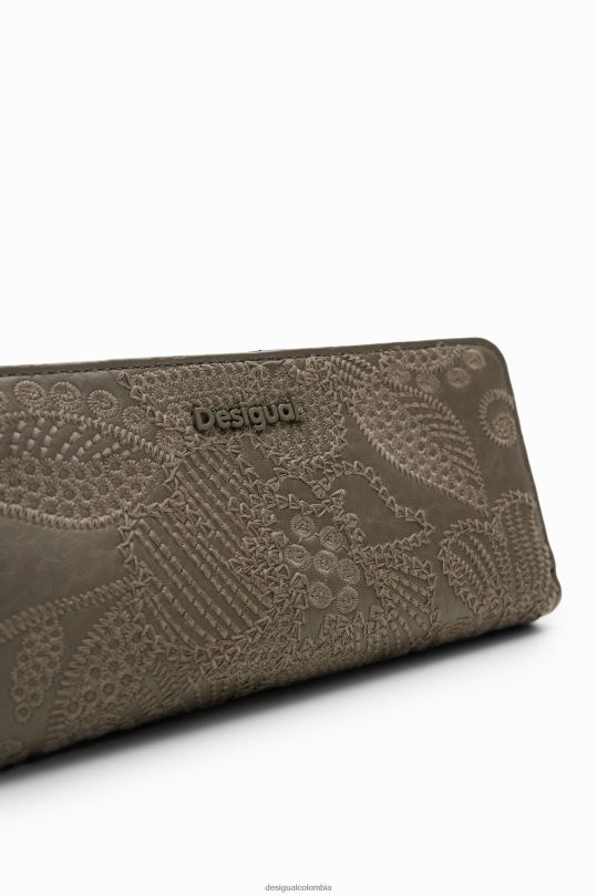 Desigual zapatos Colombia - accesorio 4802L1279 mujer Desigual cartera grande con bordado floral