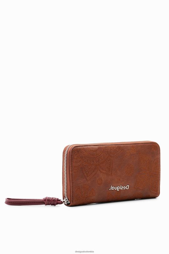 accesorio 4802L1294 mujer Desigual cartera grande con bordado floral - Desigual sale damen