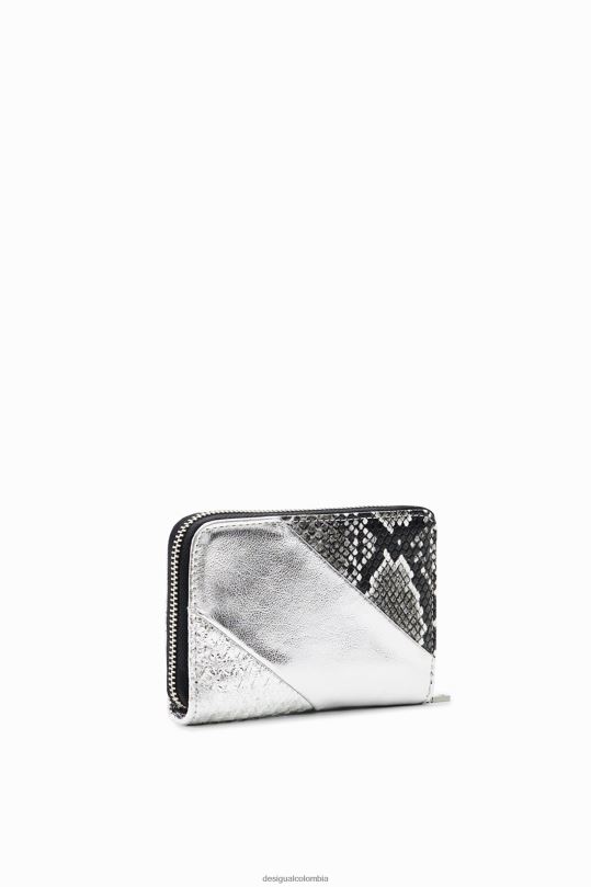 Desigual Colombia bolsos - accesorio 4802L1318 mujer Desigual cartera pequeña metalizada con patchwork