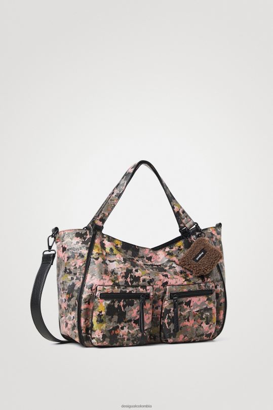 accesorio 4802L1390 mujer Desigual bolsa de compras con fuelle lateral - Desigual Colombia rebajas