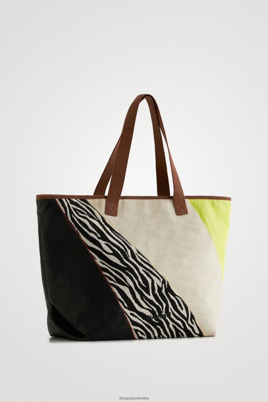 accesorio 4802L1398 mujer Desigual bolso shopper xl patchwork - Desigual Colombia Medellín