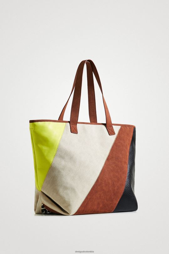 accesorio 4802L1398 mujer Desigual bolso shopper xl patchwork - Desigual Colombia Medellín
