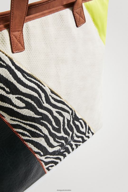 accesorio 4802L1398 mujer Desigual bolso shopper xl patchwork - Desigual Colombia Medellín
