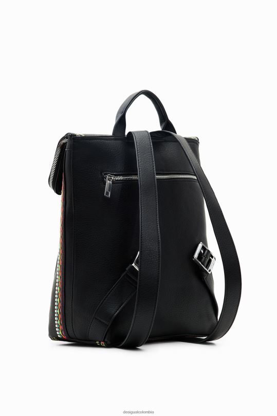 accesorio 4802L1183 mujer Desigual mochila mediana con solapa bordada - Desigual sales online