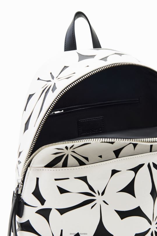 accesorio 4802L1192 mujer Desigual mochila pequeña con flores troqueladas - Desigual Colombia Medellín