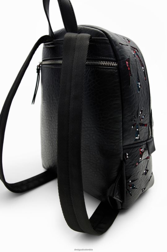 accesorio 4802L1219 mujer Desigual mochila pequeña con flores troqueladas - Desigual Colombia rebajas