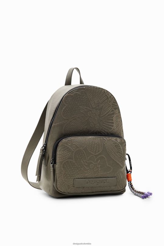 accesorio 4802L1220 mujer Desigual mochila pequeña con bordado floral - Desigual sale damen