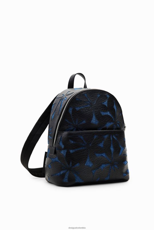 accesorio 4802L1221 mujer Desigual mochila pequeña con flores troqueladas - Desigual sales online