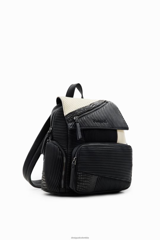 Desigual zapatos Colombia - accesorio 4802L1249 mujer Desigual mochila mediana texturizada con patchwork