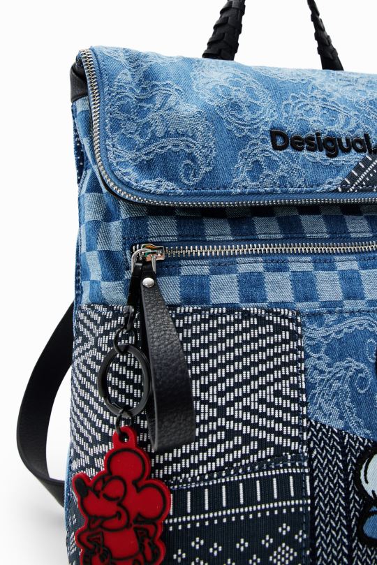 accesorio 4802L1284 mujer Desigual mochila de mezclilla mediana de mickey mouse - Desigual shop