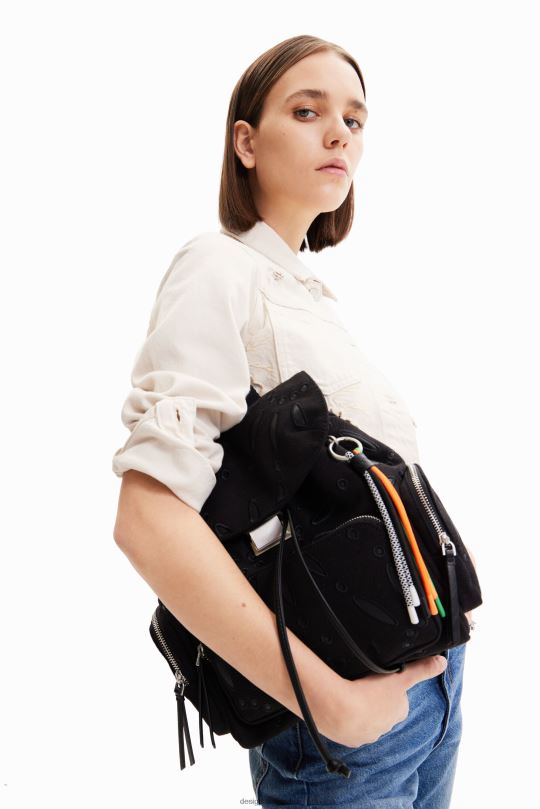 accesorio 4802L1316 mujer Desigual mochila mediana con bordado suizo - Desigual Colombia Medellín