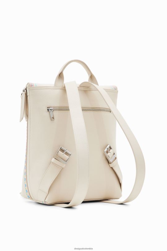 accesorio 4802L1357 mujer Desigual mochila mediana con solapa bordada - Desigual Colombia rebajas