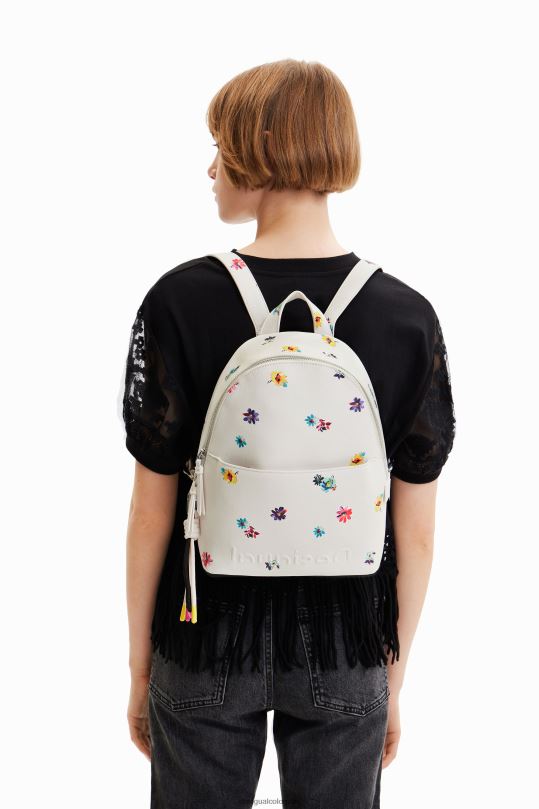 accesorio 4802L1364 mujer Desigual mochila pequeña con flores - Desigual sale damen