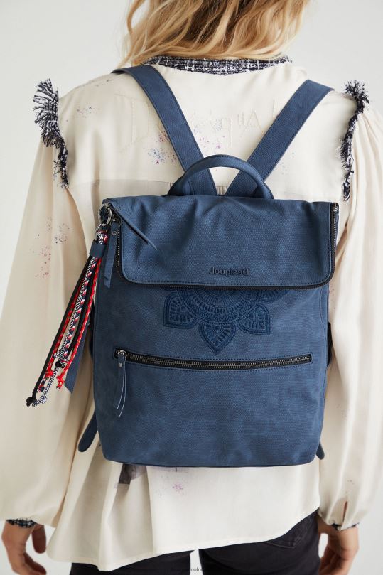 accesorio 4802L1371 mujer Desigual mochila cuadrada con solapa extensible - Desigual Colombia Medellín