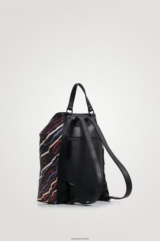 accesorio 4802L1374 mujer Desigual mochila pintada con efecto de cuero - Desigual shop