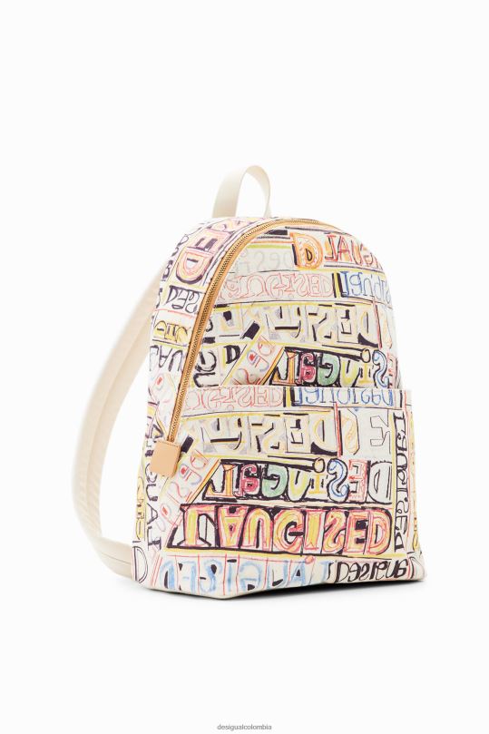 Desigual zapatos Colombia - accesorio 4802L572 mujer Desigual mochila mediana con logo artístico