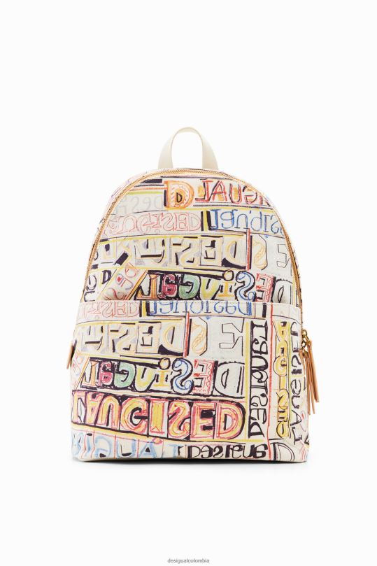 Desigual zapatos Colombia - accesorio 4802L572 mujer Desigual mochila mediana con logo artístico
