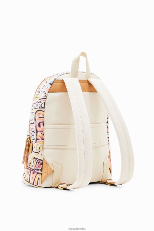 Desigual zapatos Colombia - accesorio 4802L572 mujer Desigual mochila mediana con logo artístico