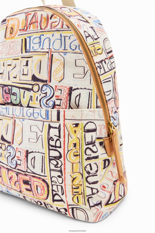 Desigual zapatos Colombia - accesorio 4802L572 mujer Desigual mochila mediana con logo artístico