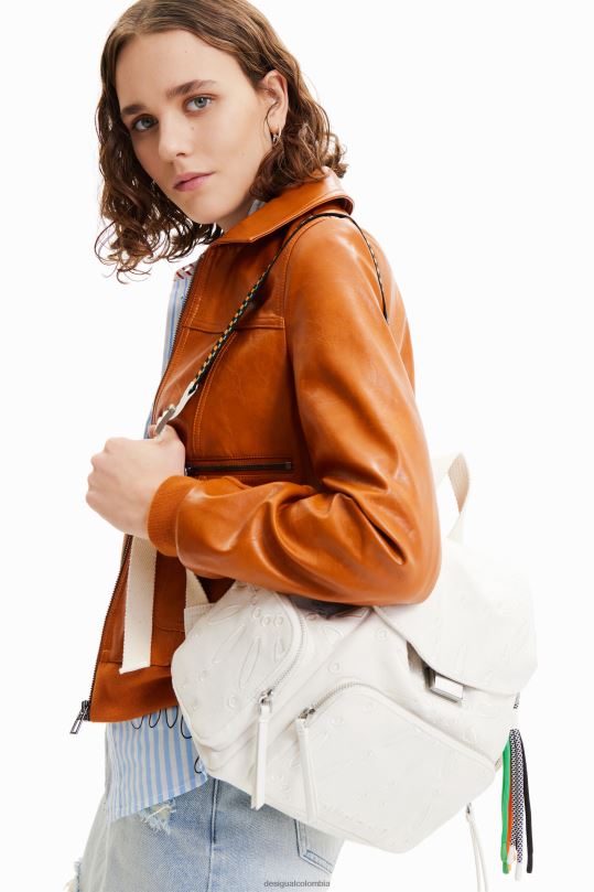 blusas Desigual bogota - accesorio 4802L589 mujer Desigual mochila mediana con bordado suizo