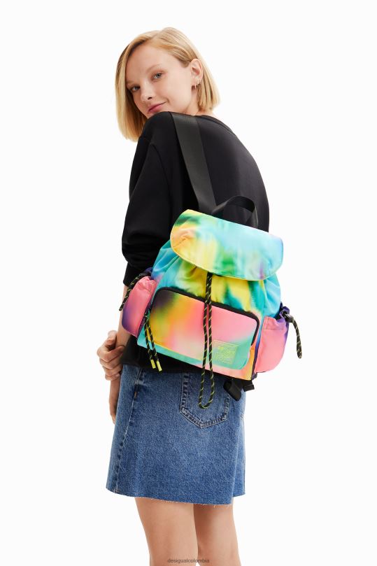 Desigual Colombia - accesorio 4802L721 mujer Desigual mochila mediana de nailon con efecto tie-dye