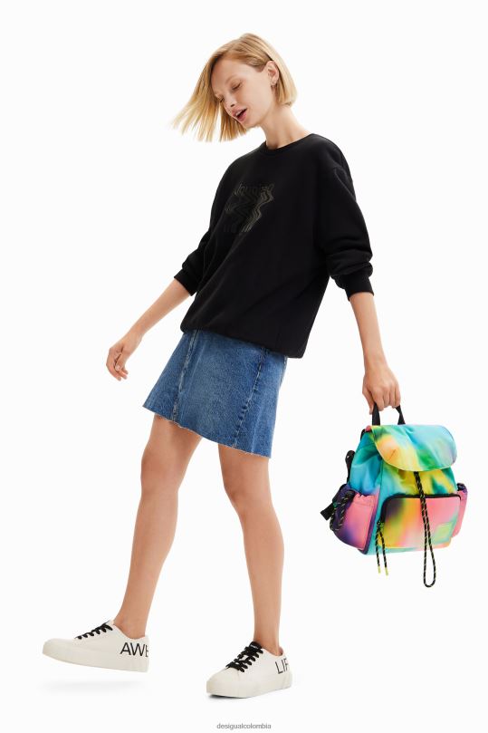 Desigual Colombia - accesorio 4802L721 mujer Desigual mochila mediana de nailon con efecto tie-dye