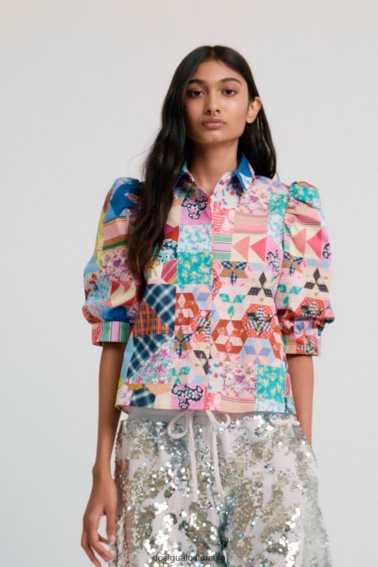 Desigual Colombia pagina oficial - ropa 4802L1106 mujer Desigual camisa con patchwork de johnson hartig