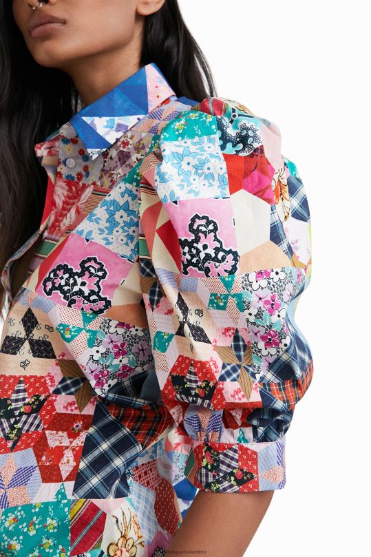 Desigual Colombia pagina oficial - ropa 4802L1106 mujer Desigual camisa con patchwork de johnson hartig