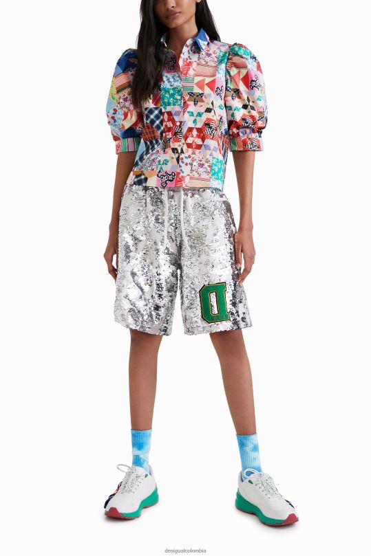 Desigual Colombia pagina oficial - ropa 4802L1106 mujer Desigual camisa con patchwork de johnson hartig