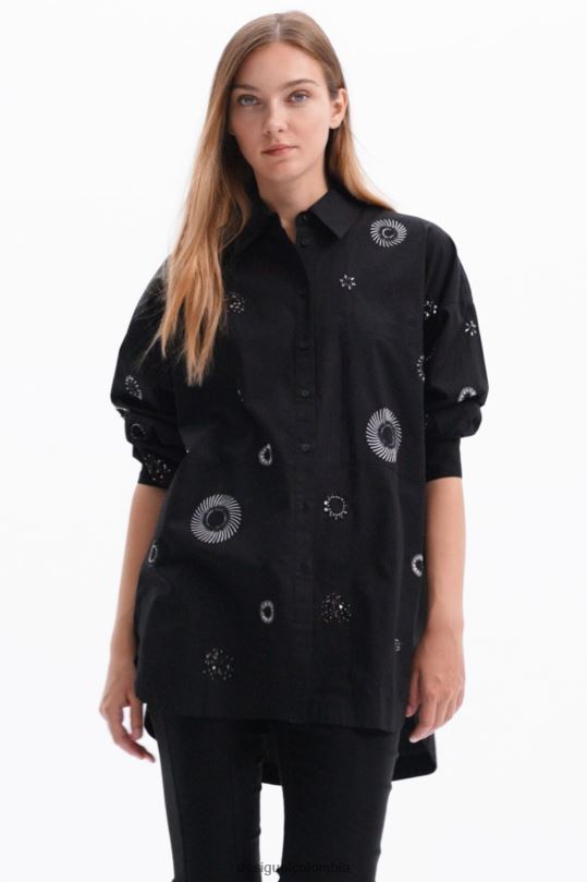 Desigual Colombia - ropa 4802L161 mujer Desigual camisa oversize bordada