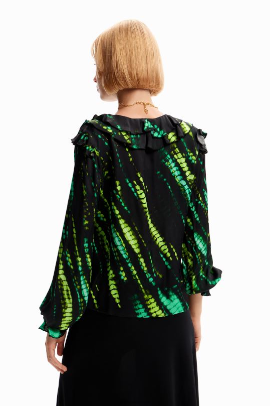 blusas Desigual bogota - ropa 4802L166 mujer Desigual blusa con volantes y efecto tie-dye