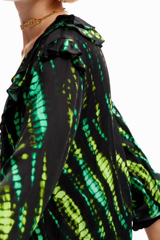 blusas Desigual bogota - ropa 4802L166 mujer Desigual blusa con volantes y efecto tie-dye