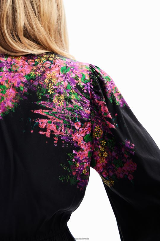 ropa 4802L212 mujer Desigual blusa cruzada digital con estampado floral - Desigual sales online