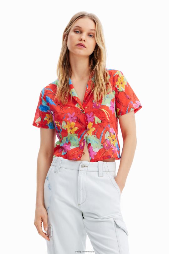 ropa 4802L433 mujer Desigual camisa corta de resort - Desigual Colombia rebajas