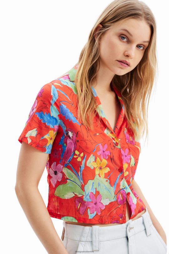 ropa 4802L433 mujer Desigual camisa corta de resort - Desigual Colombia rebajas