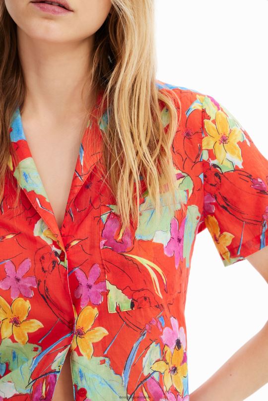 ropa 4802L433 mujer Desigual camisa corta de resort - Desigual Colombia rebajas
