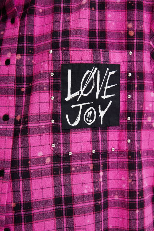 ropa 4802L449 mujer Desigual camisa a cuadros de gran tamaño - Desigual sale damen