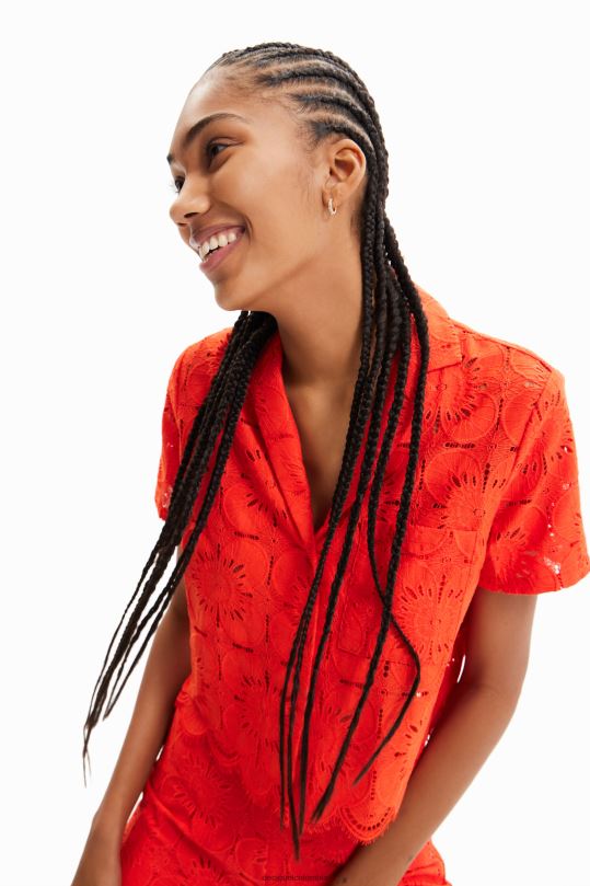 ropa 4802L454 mujer Desigual camisa corta de encaje - Desigual sales online