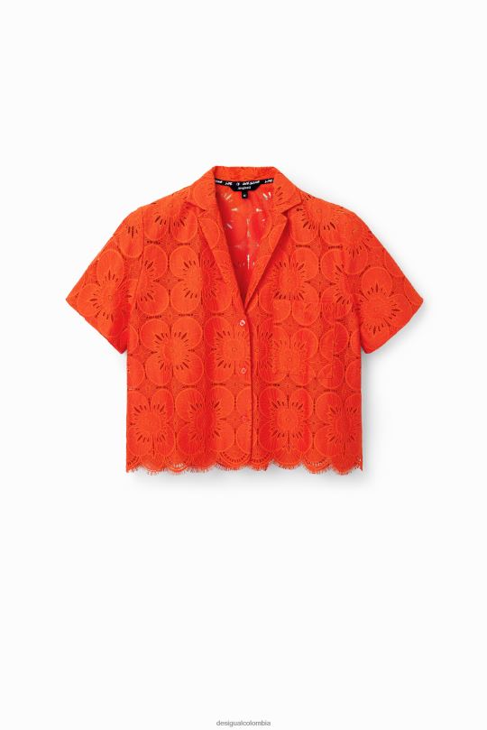 ropa 4802L454 mujer Desigual camisa corta de encaje - Desigual sales online