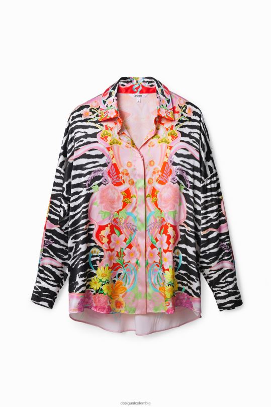 ropa 4802L470 mujer Desigual camisa de cebra de flores - Desigual shop