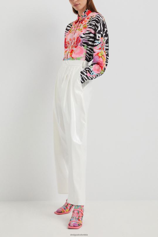 ropa 4802L470 mujer Desigual camisa de cebra de flores - Desigual shop