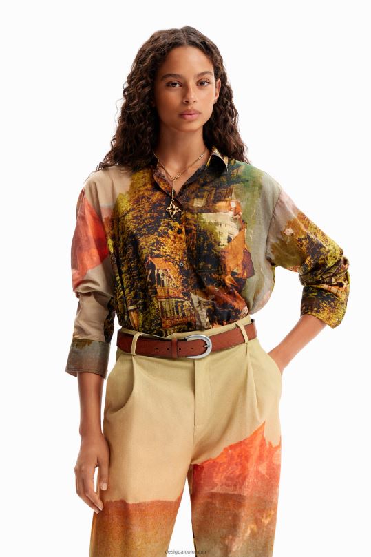 ropa 4802L50 mujer Desigual metro. camisa de paisaje de christian lacroix - Desigual sale damen
