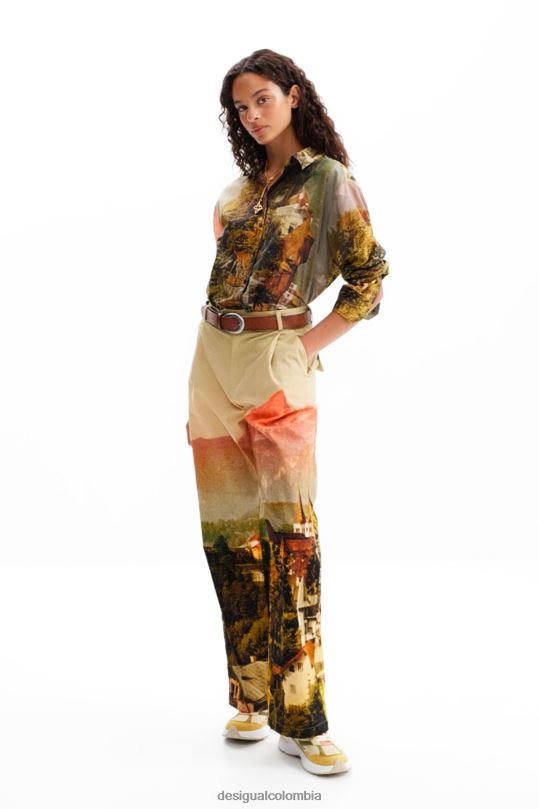 ropa 4802L50 mujer Desigual metro. camisa de paisaje de christian lacroix - Desigual sale damen