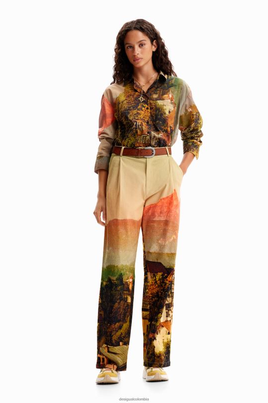 ropa 4802L50 mujer Desigual metro. camisa de paisaje de christian lacroix - Desigual sale damen