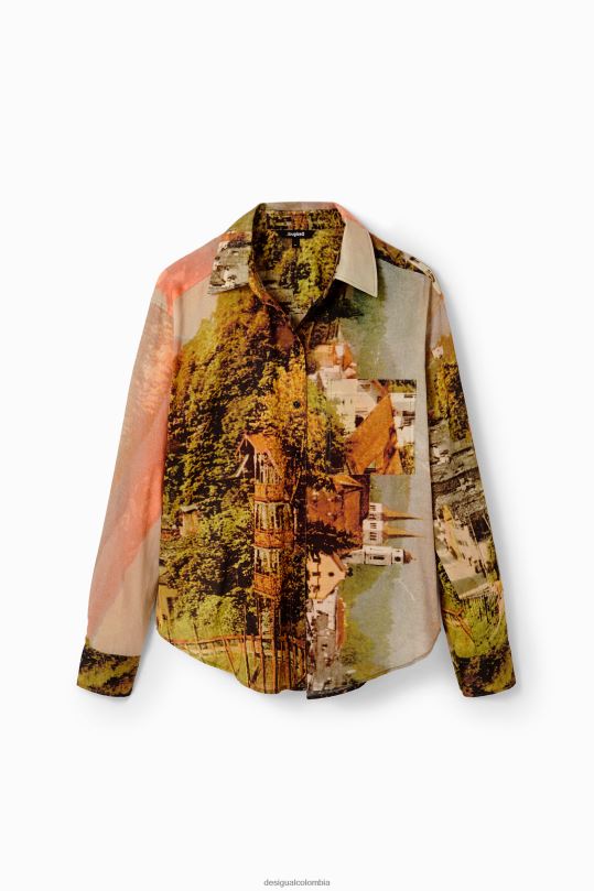 ropa 4802L50 mujer Desigual metro. camisa de paisaje de christian lacroix - Desigual sale damen