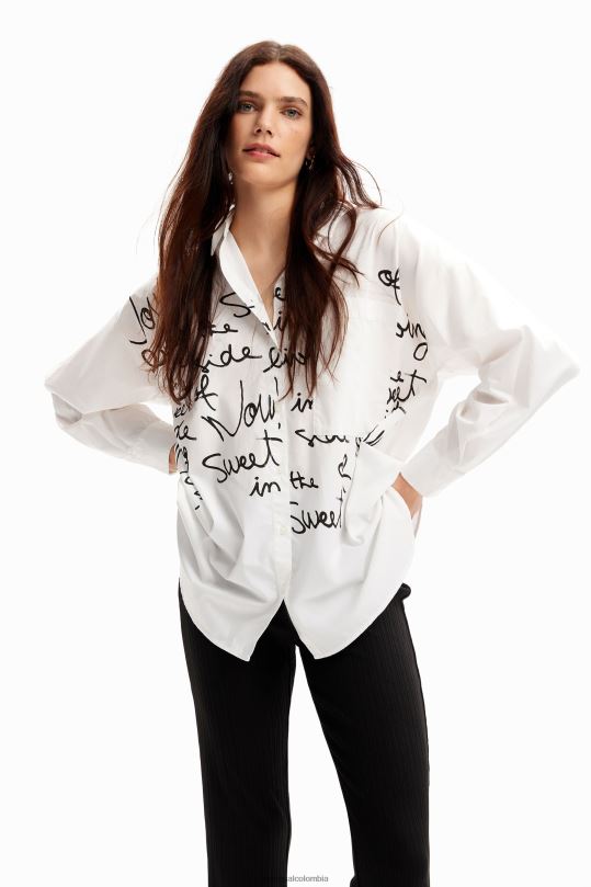 ropa 4802L52 mujer Desigual camisa oversize con letras - Desigual sales online