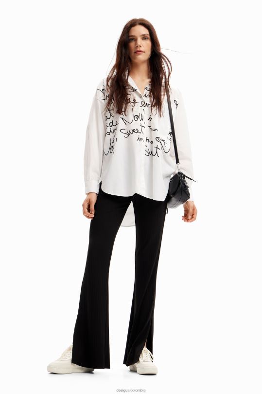 ropa 4802L52 mujer Desigual camisa oversize con letras - Desigual sales online