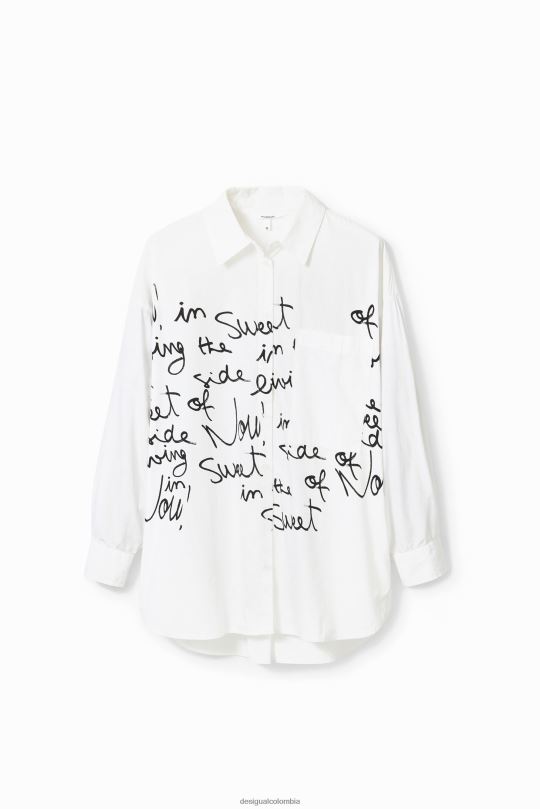 ropa 4802L52 mujer Desigual camisa oversize con letras - Desigual sales online