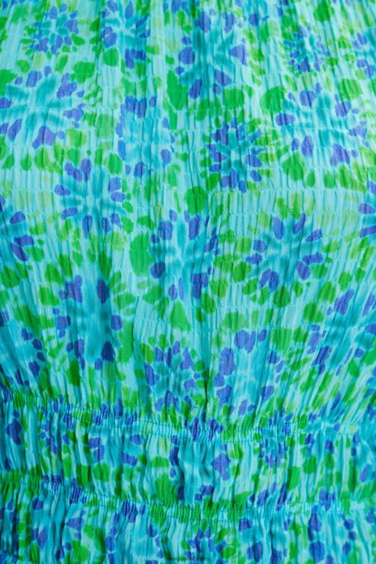 ropa 4802L692 mujer Desigual blusa corta con efecto tie-dye y mangas abullonadas - Desigual Colombia rebajas