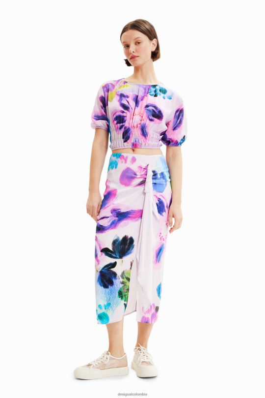 Desigual Colombia - ropa 4802L794 mujer Desigual metro. blusa corta floral de christian lacroix